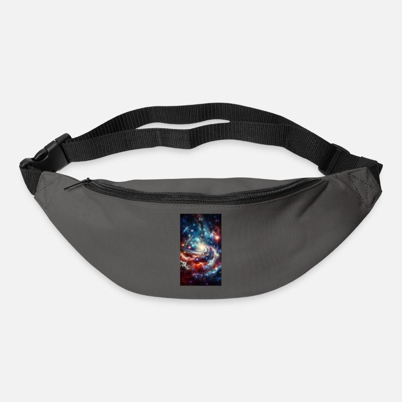 Kosmische Spirale: Sternennebel - Gürteltasche - Graphite