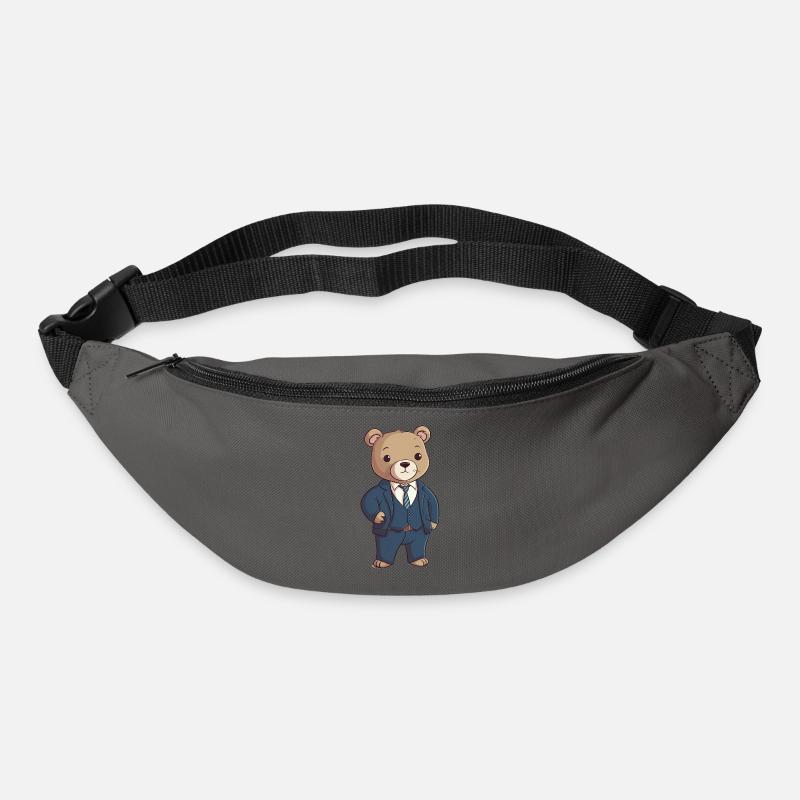 Bär im Anzug - Gürteltasche - Graphite