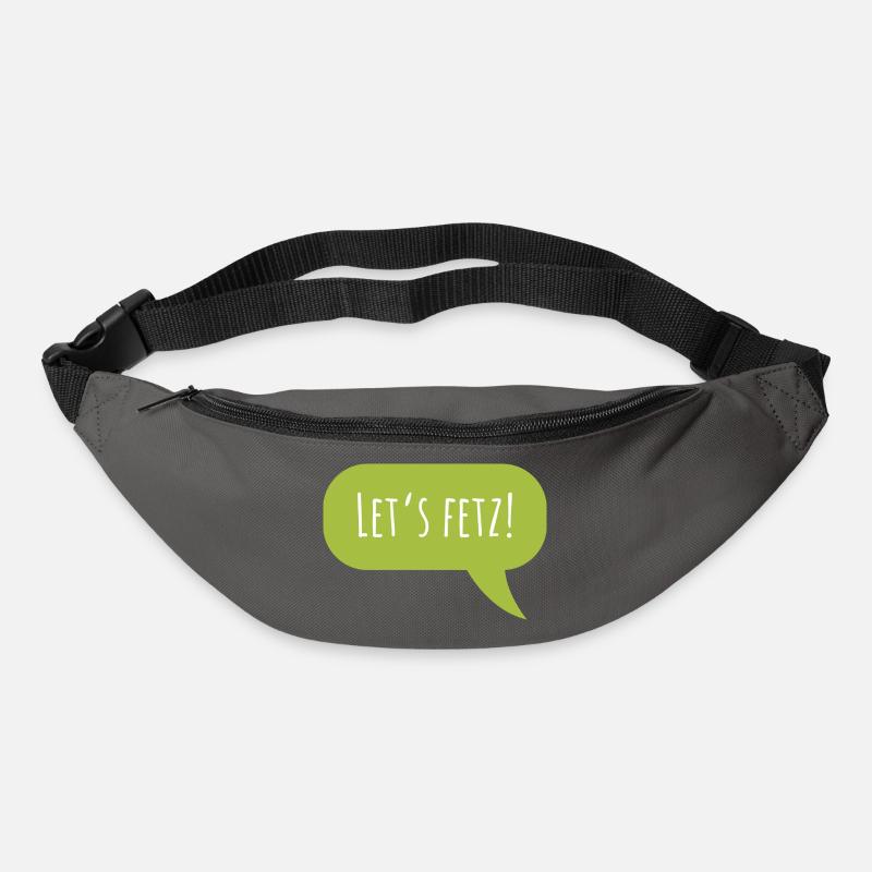 Design "Let's fetz" mit Sprechblase - Gürteltasche - Graphite