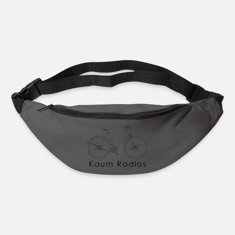 Barely Wheelless Minimal Bicycle Motif - Bum bag - graphite grey