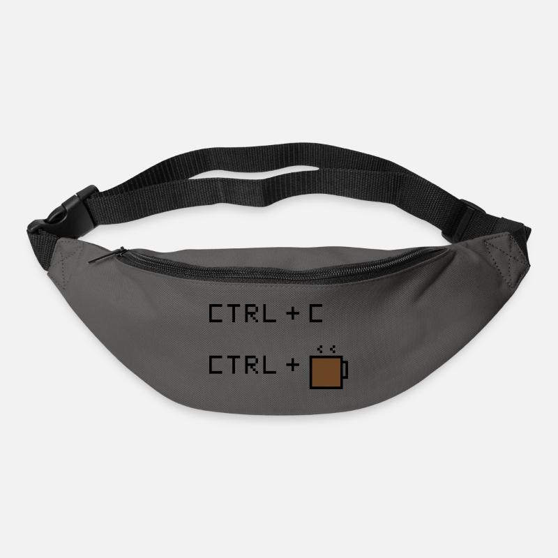 CTRL+C Kaffee Edition - Retro Büro Humor - Gürteltasche - Graphite