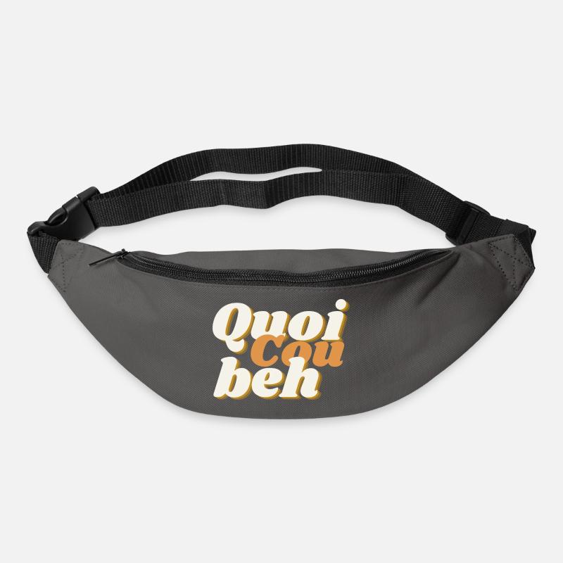 Quoicoubeh D1 - Sac banane - gris graphite