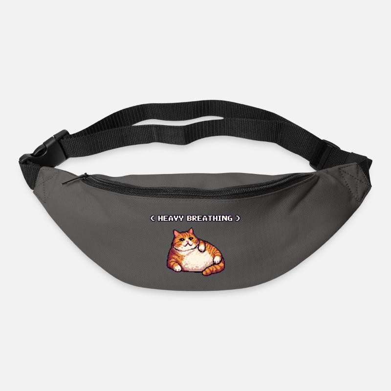 Chonky Pixel Cat Heavy Breathing - Bum bag - graphite grey