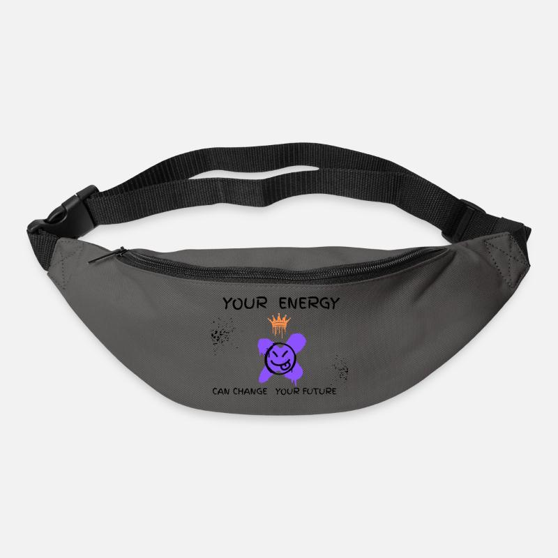 Crown Graffiti Purple  - Sac banane - gris graphite