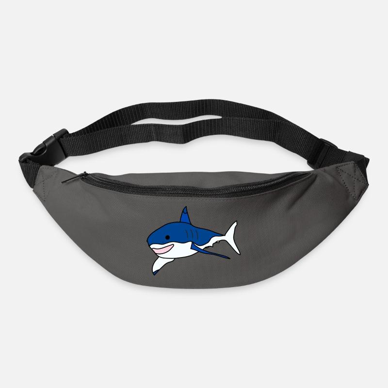 Great White Shark Cartoon - Bum bag - graphite grey