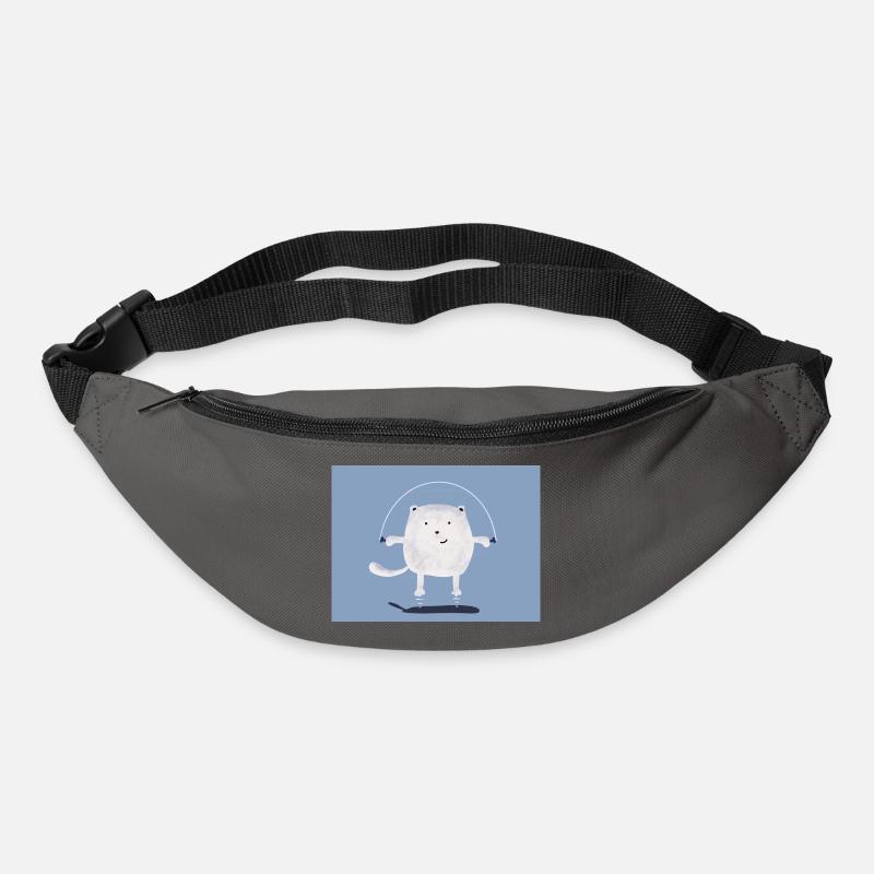 cat jumping rope - Bum bag - graphite grey