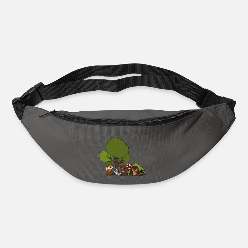 Waldtiere - Gürteltasche - Graphite
