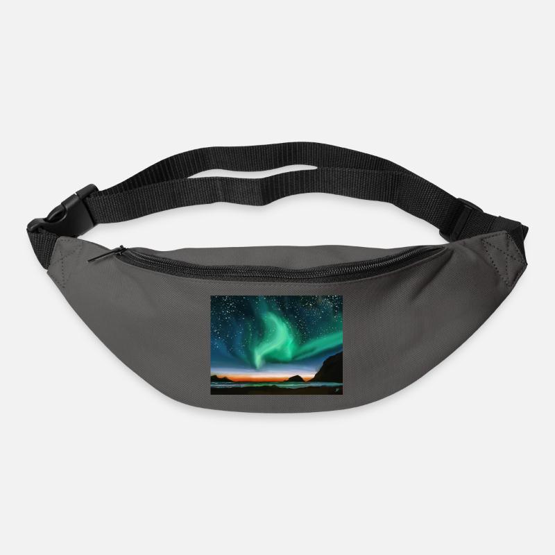 Nordlichter - Ölgemälde - Gürteltasche - Graphite