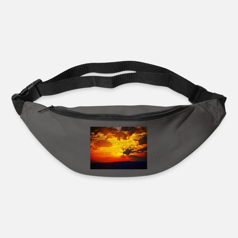 Sonnenuntergangsfeuerstrahlen - Gürteltasche - Graphite