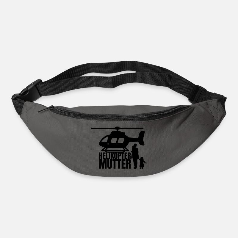 Helikopter Mutter Spruch Humor - Gürteltasche - Graphite