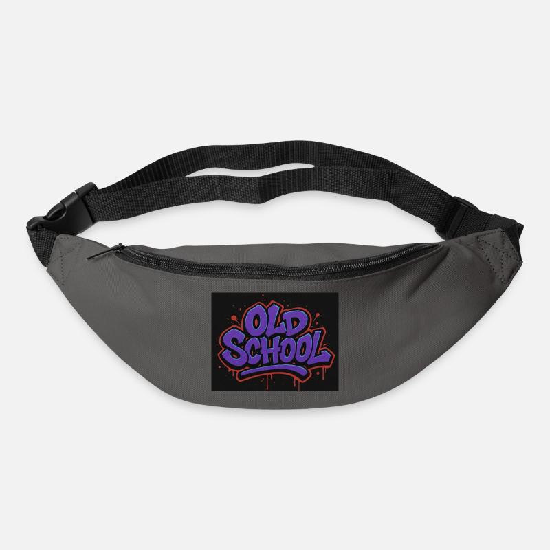 Lettrage à l’ancienne - Sac banane - gris graphite