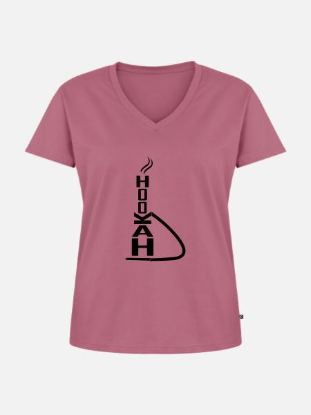 Hookah Fan - Frauen Premium Bio T-Shirt mit V-Ausschnitt - Mauve