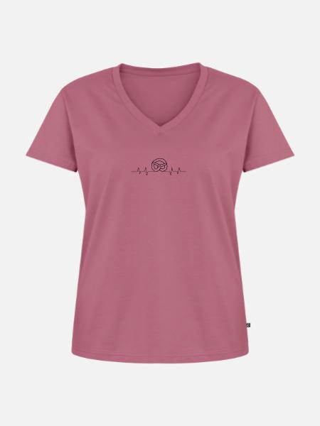 Brezel - Frauen Premium Bio T-Shirt mit V-Ausschnitt - Mauve