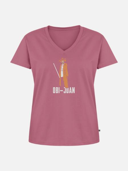 Obi Juan Geschenk - Frauen Premium Bio T-Shirt mit V-Ausschnitt - Mauve