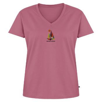 Wander Woman Wandern - Frauen Premium Bio T-Shirt mit V-Ausschnitt - Mauve - Vorne - AI Model Female 172 dark (172cm)