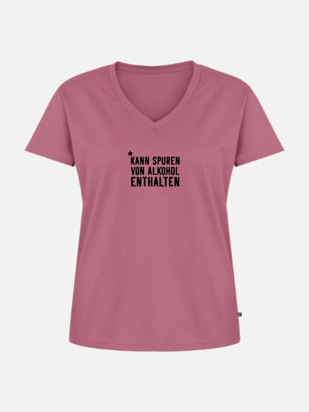 Alkohol Party Lustiger Spruch - Frauen Premium Bio T-Shirt mit V-Ausschnitt - Mauve