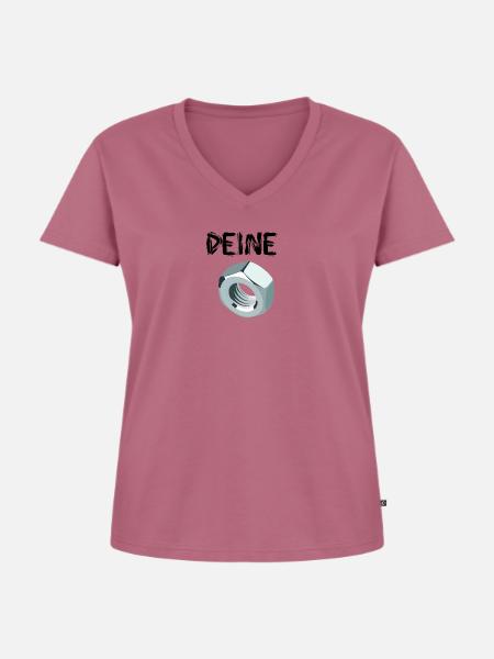 Deine Mutter - Frauen Premium Bio T-Shirt mit V-Ausschnitt - Mauve