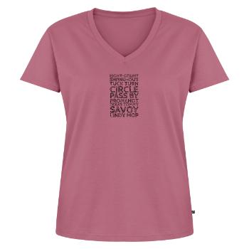 Lindy Moves Blk - Frauen Premium Bio T-Shirt mit V-Ausschnitt - Mauve - Vorne - AI Model Female 172 dark (172cm)