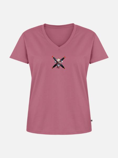4Blade-Stecker - Frauen Premium Bio T-Shirt mit V-Ausschnitt - Mauve