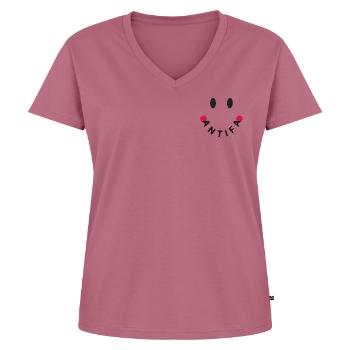 Friendly Antifa Original - Frauen Premium Bio T-Shirt mit V-Ausschnitt - Mauve - Vorne - AI Model Female 172 dark (172cm)