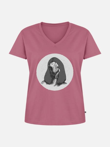 Verlorene Schönheit - Frauen Premium Bio T-Shirt mit V-Ausschnitt - Mauve