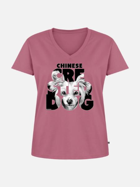NASSU CC Schwarz - Frauen Premium Bio T-Shirt mit V-Ausschnitt - Mauve