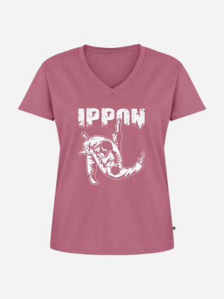 Judoka Judo - Frauen Premium Bio T-Shirt mit V-Ausschnitt - Mauve