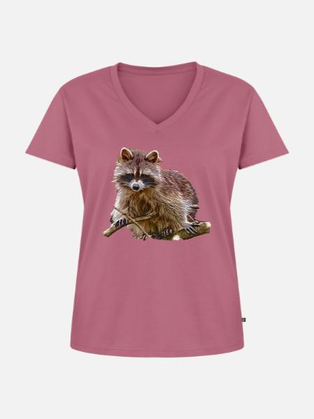 Maja - Frauen Premium Bio T-Shirt mit V-Ausschnitt - Mauve