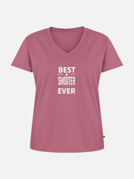 Bester SHOOTER aller Zeiten - Frauen Premium Bio T-Shirt mit V-Ausschnitt - Mauve