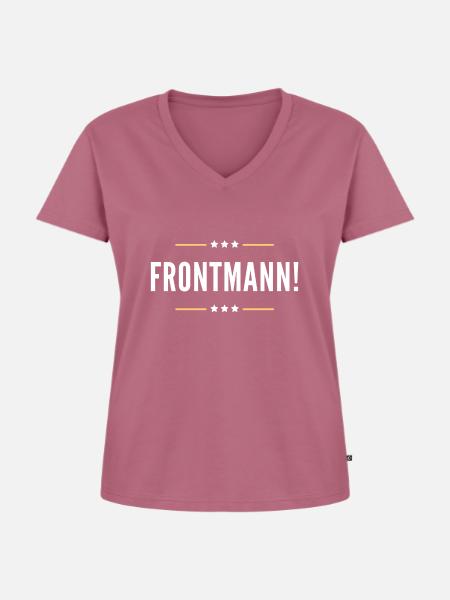 Frontmann - Frauen Premium Bio T-Shirt mit V-Ausschnitt - Mauve