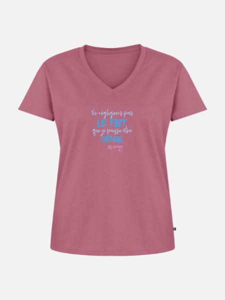 Inspiration, Motivation: Ich bin großartig - Frauen Premium Bio T-Shirt mit V-Ausschnitt - Mauve