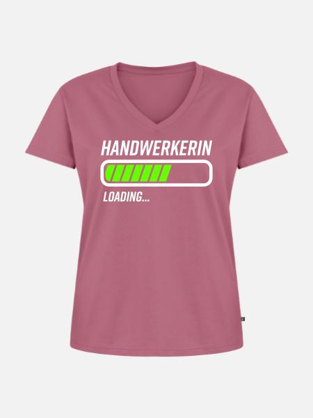 Handwerkerin - Frauen Premium Bio T-Shirt mit V-Ausschnitt - Mauve