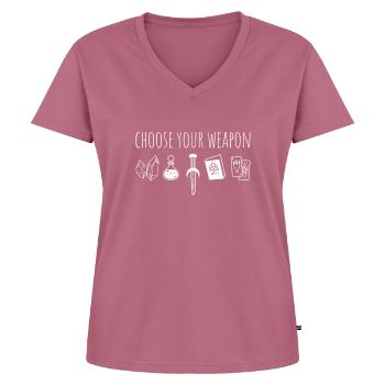 Hexen Rituale Witchcraft Hexe - Frauen Premium Bio T-Shirt mit V-Ausschnitt - Mauve - Vorne - AI Model Female 172 dark (172cm)