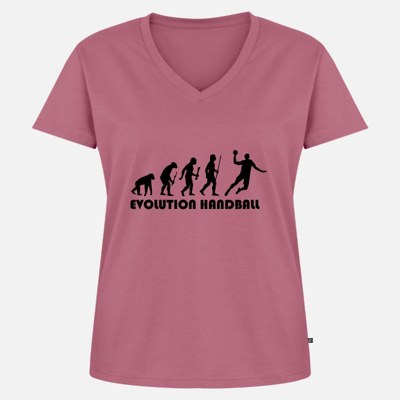 Evolution Handball - Women's Premium Organic V-neck T-shirt - mauve