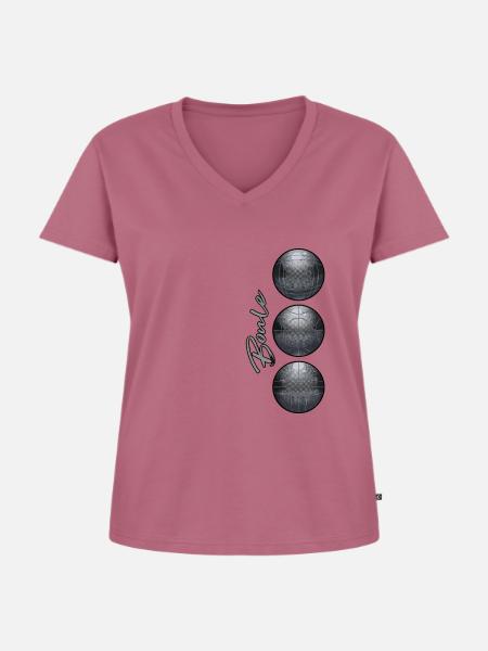 Boule - Frauen Premium Bio T-Shirt mit V-Ausschnitt - Mauve