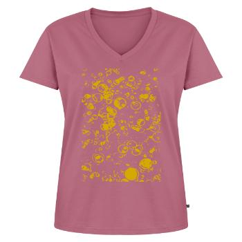Abstrakt Gold - Frauen Premium Bio T-Shirt mit V-Ausschnitt - Mauve - Vorne - AI Model Female 172 dark (172cm)