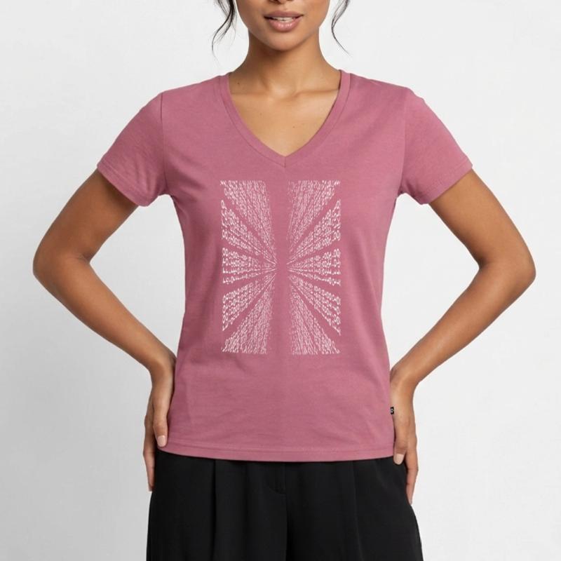 Vertical binary code Women's Premium Organic V-neck T-shirt