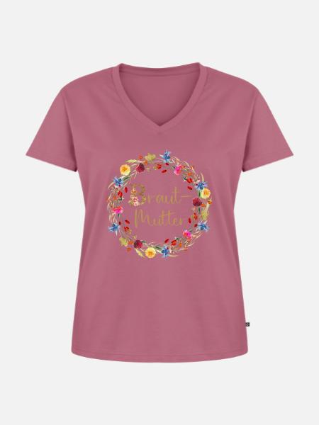 Brautmutter, Hochzeit, Geschenk - Frauen Premium Bio T-Shirt mit V-Ausschnitt - Mauve