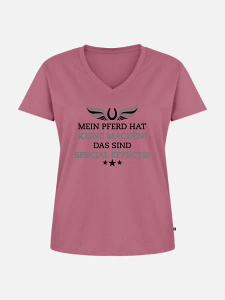 Special Effects - Frauen Premium Bio T-Shirt mit V-Ausschnitt - Mauve