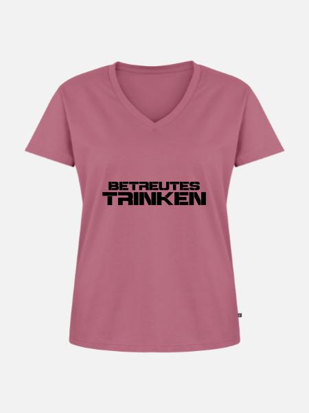 betreutes trinken - Frauen Premium Bio T-Shirt mit V-Ausschnitt - Mauve