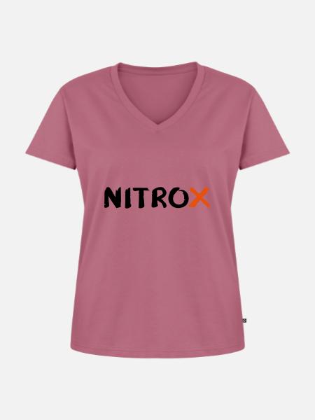 Tauchen Taucher Nitrox T-Shirt - Frauen Premium Bio T-Shirt mit V-Ausschnitt - Mauve