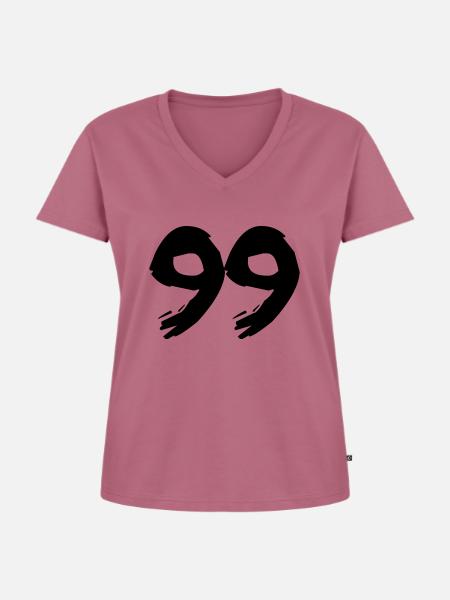 Brushed 99 - Frauen Premium Bio T-Shirt mit V-Ausschnitt - Mauve