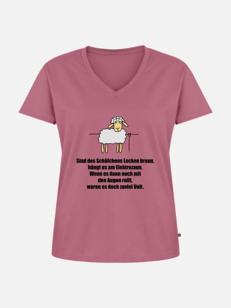 schaefchen - Frauen Premium Bio T-Shirt mit V-Ausschnitt - Mauve