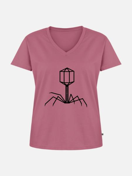 virus - Frauen Premium Bio T-Shirt mit V-Ausschnitt - Mauve