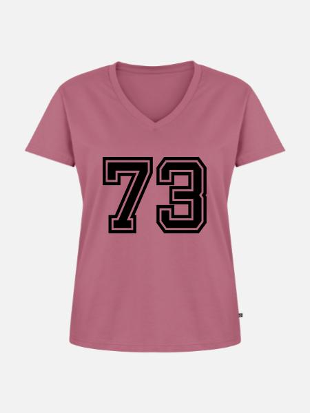 73 - Frauen Premium Bio T-Shirt mit V-Ausschnitt - Mauve