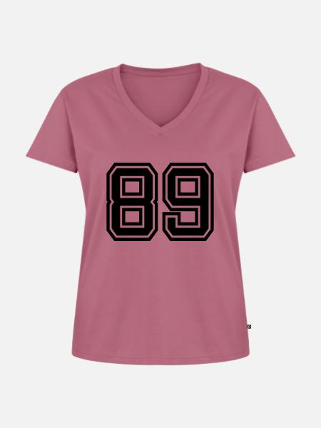 89 - Frauen Premium Bio T-Shirt mit V-Ausschnitt - Mauve
