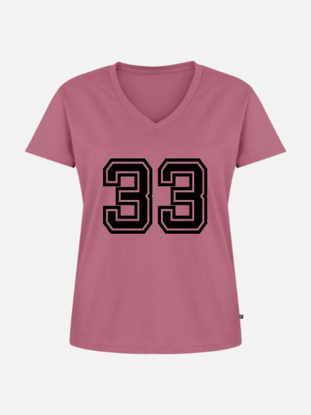 33 - Frauen Premium Bio T-Shirt mit V-Ausschnitt - Mauve