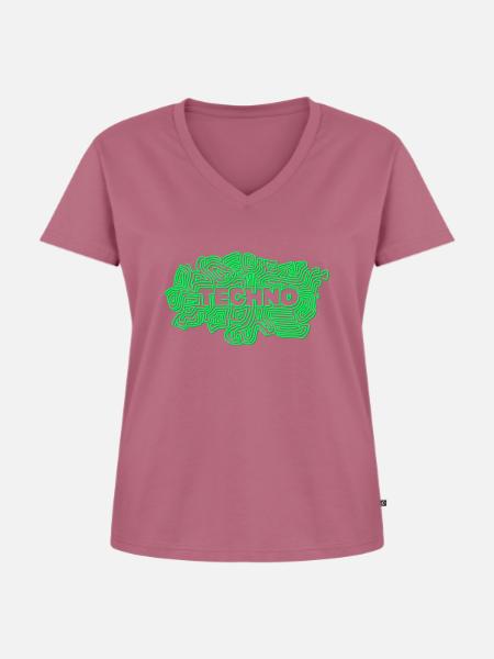 Techno Techno - Frauen Premium Bio T-Shirt mit V-Ausschnitt - Mauve
