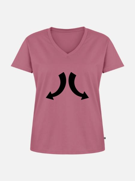 Pfeile - Frauen Premium Bio T-Shirt mit V-Ausschnitt - Mauve