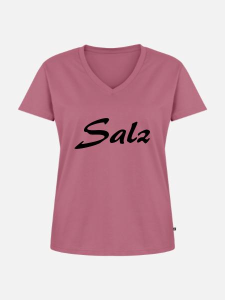 Salz - Frauen Premium Bio T-Shirt mit V-Ausschnitt - Mauve